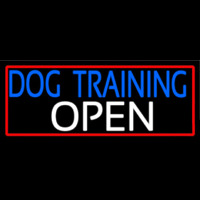 Dog Training Open With Red Border Neonskylt