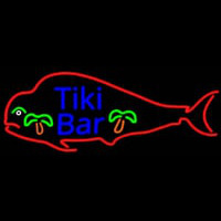 Dolphin Tiki Bar Real Neon Glass Tube Neonskylt