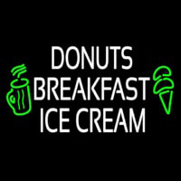 Donuts Breakfast Ice Cream Neonskylt