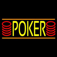 Double Storke Poker 6 Neonskylt