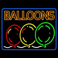 Double Stroke Balloon Block Colored Logo Neonskylt