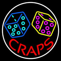 Double Stroke Craps With Dise 1 Neonskylt