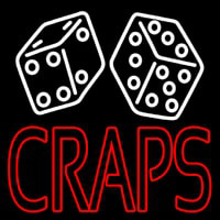 Double Stroke Craps With Dise 2 Neonskylt