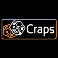 Double Stroke Craps With Dise 3 Neonskylt