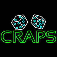 Double Stroke Craps With Dise Neonskylt