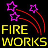 Double Stroke Fire Works 2 Neonskylt