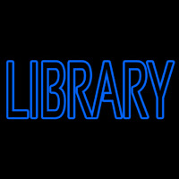 Double Stroke Library Neonskylt