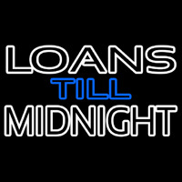 Double Stroke Loans Till Midnight Neonskylt