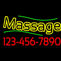 Double Stroke Massage With Phone Number Neonskylt