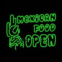 Double Stroke Mexican Food Open Neonskylt