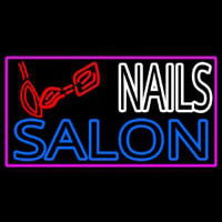 Double Stroke Nail Salon Logo Neonskylt