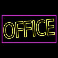 Double Stroke Office Pink Borer Neonskylt