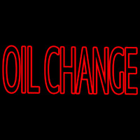 Double Stroke Oil Change Neonskylt