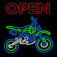 Double Stroke Open Bike Logo Neonskylt