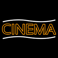 Double Stroke Orange Cinema Neonskylt