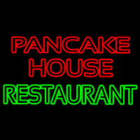 Double Stroke Pancake House Restaurant Neonskylt