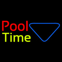 Double Stroke Pool Time With Billiard Neonskylt