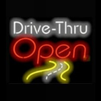 Drive - Thru Open Coffee Neonskylt