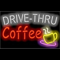 Drive Thru Coffee Cafe Neonskylt