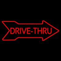 Drive Thru With Arrow Neonskylt