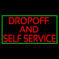 Drop Off And Self Service Neonskylt