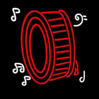 Drum Musical Note Logo Neonskylt