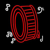 Drum Musical Note Logo Neonskylt