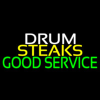 Drum Steaks Good Service Block 1 Neonskylt