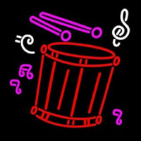 Drum With Musical Neonskylt