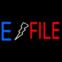 E File Neonskylt