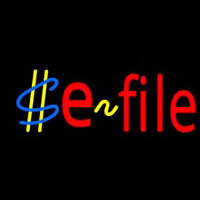 E File Neonskylt