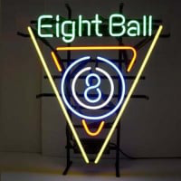 Eight Ball Butik Öppet Neonskylt