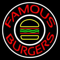 Famous Burgers Circle Neonskylt