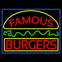 Famous Burgers Neonskylt