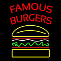 Famous Burgers Neonskylt