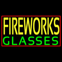 Fire Work Glasses 1 Neonskylt
