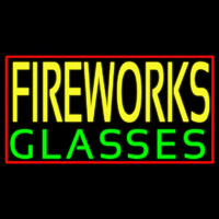 Fire Work Glasses 1 Neonskylt
