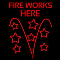 Fireworks Here Neonskylt