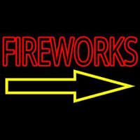 Fireworks With Arrow Neonskylt