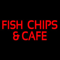 Fish And Chips Cafe Neonskylt