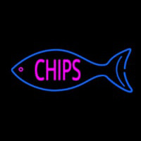 Fish Logo Chips Neonskylt