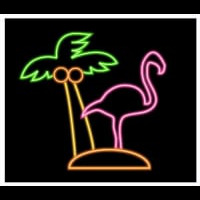 Flamingo Palm Neonskylt