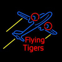 Flying Tigers Airplane Neonskylt