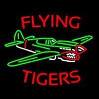 Flying Tigers Airplane Neonskylt