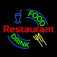 Food And Drink Restaurant Logo Neonskylt