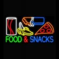 Food and Snacks Neonskylt