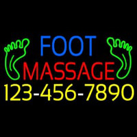 Foot Massage Logo And Number Neonskylt