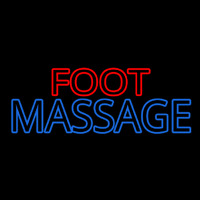 Foot With Double Stroke Massage Neonskylt