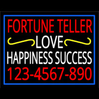 Fortune Teller Love Happiness Success with Phone Number Neonskylt