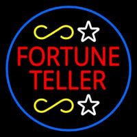 Fortune Teller With Blue Border Neonskylt